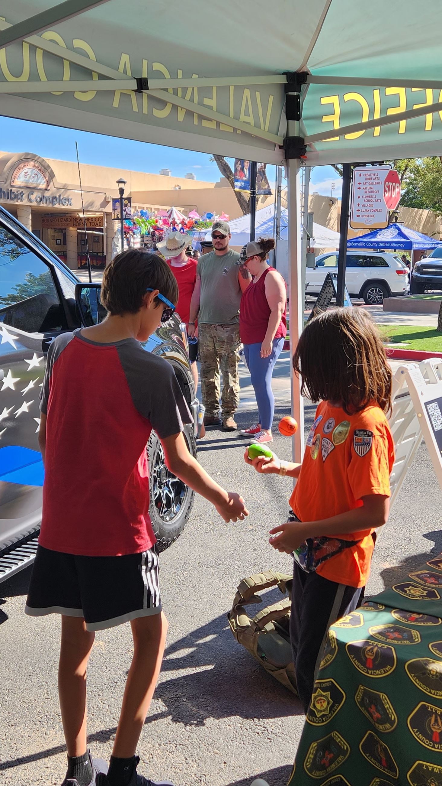 practicing a toss throw