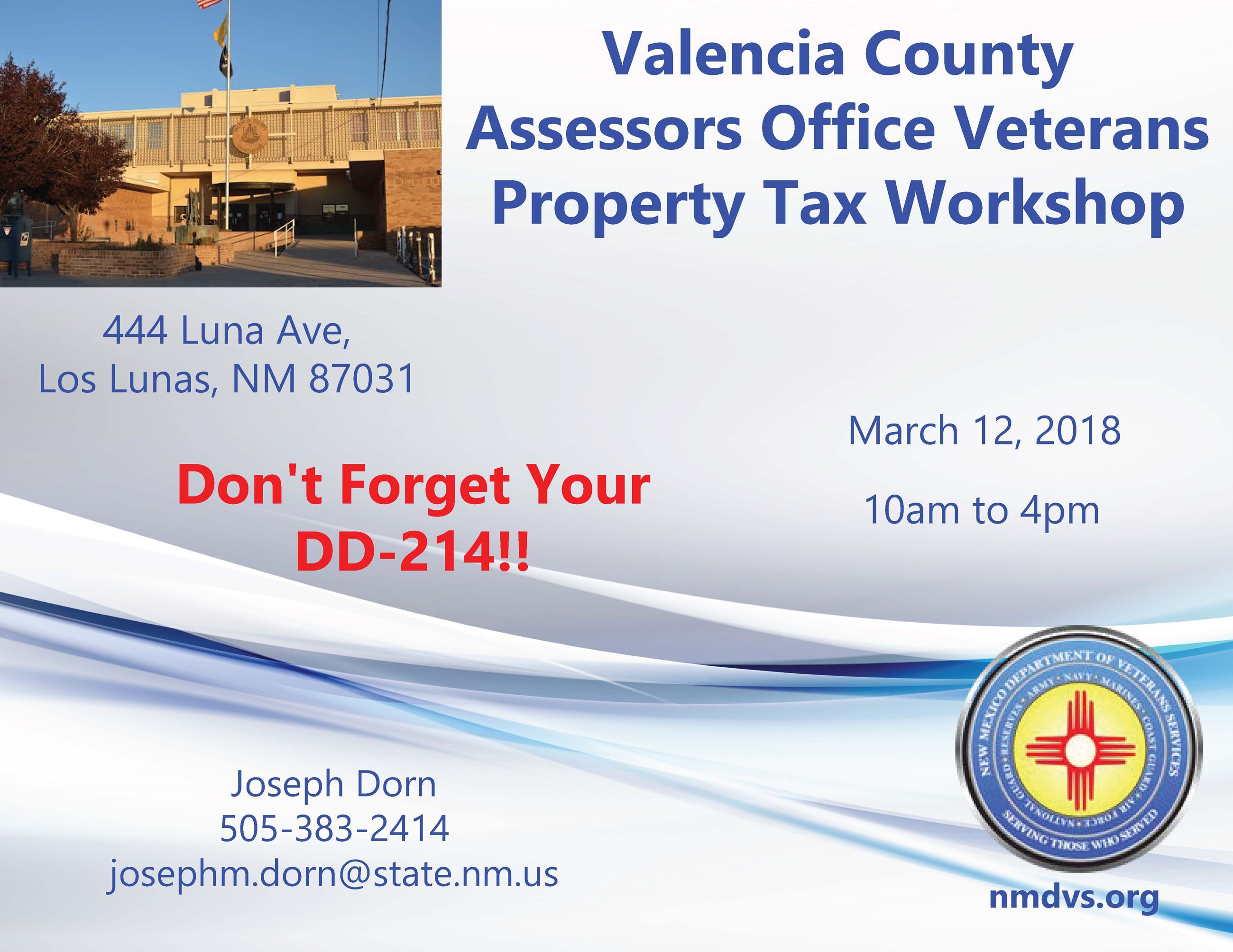 Valencia County Assessors Office Veterans Workshop